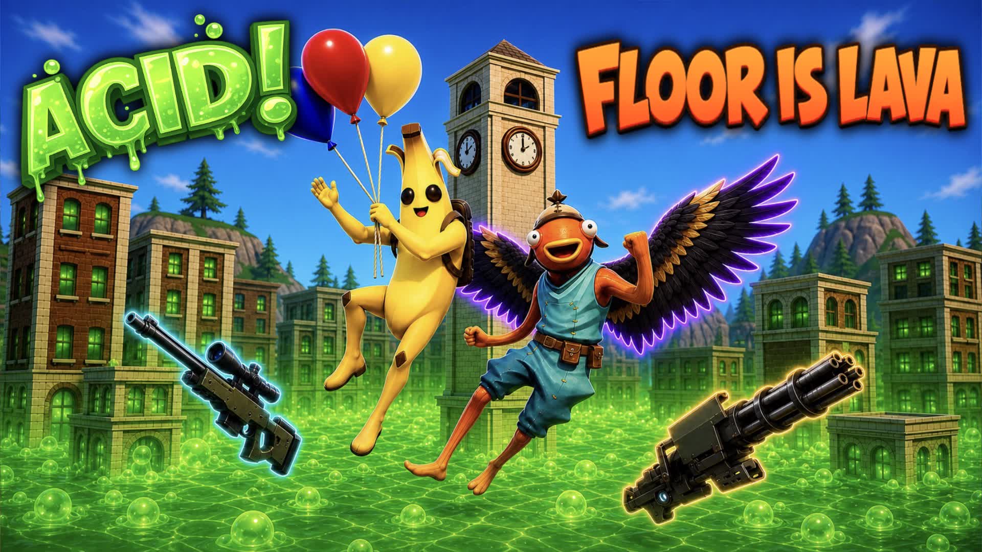 THE FLOOR IS ACID 🧪 RISING TOXIC WASTE