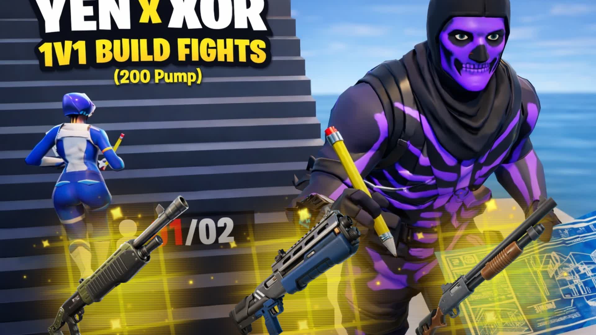 yen x xor 1v1 Build Fights (200 Pumps)