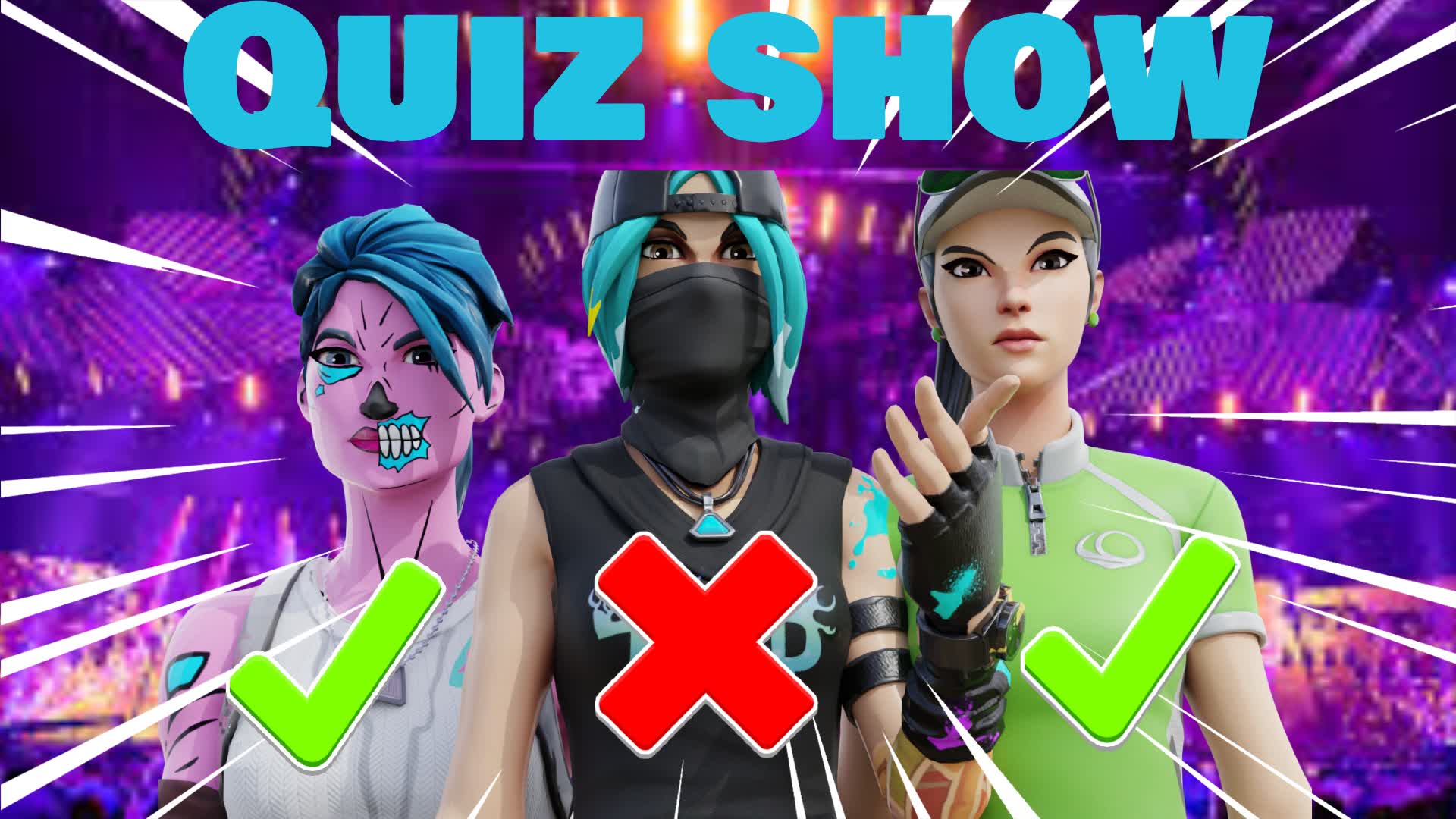 Quiz Show 0121-7336-1926 by oxli - Fortnite Creative Map Code - Fortnite.GG