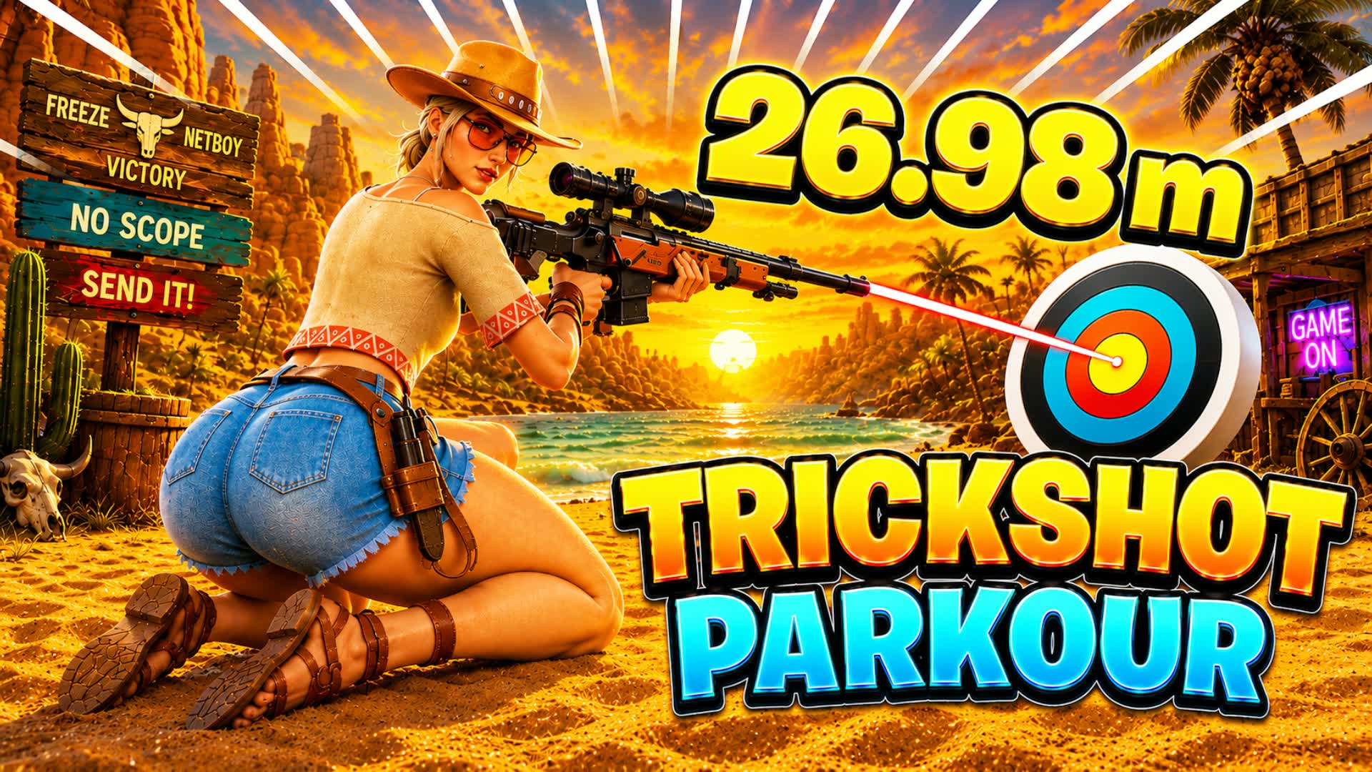 🤠🌵 WILD WEST TRICKSHOT PARKOUR BEST 🎯