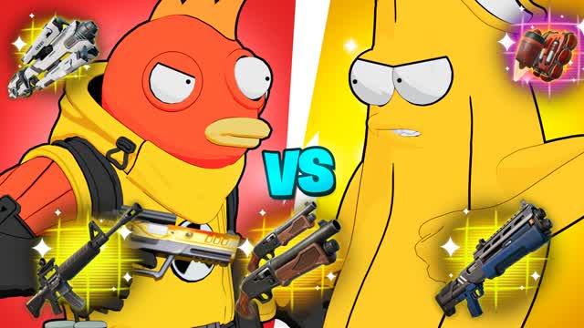🔴FISHSTICK VS PEELY🍌 RED VS YELLOW