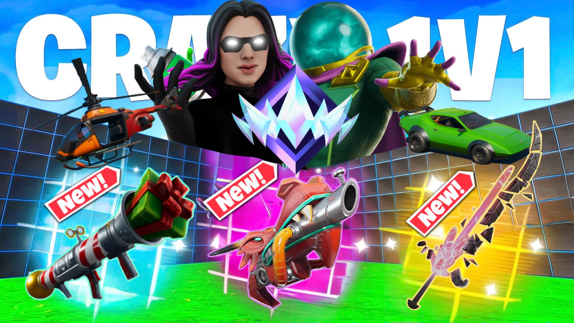 CRAZY 1V1 FFA - ALL GUNS & CARS