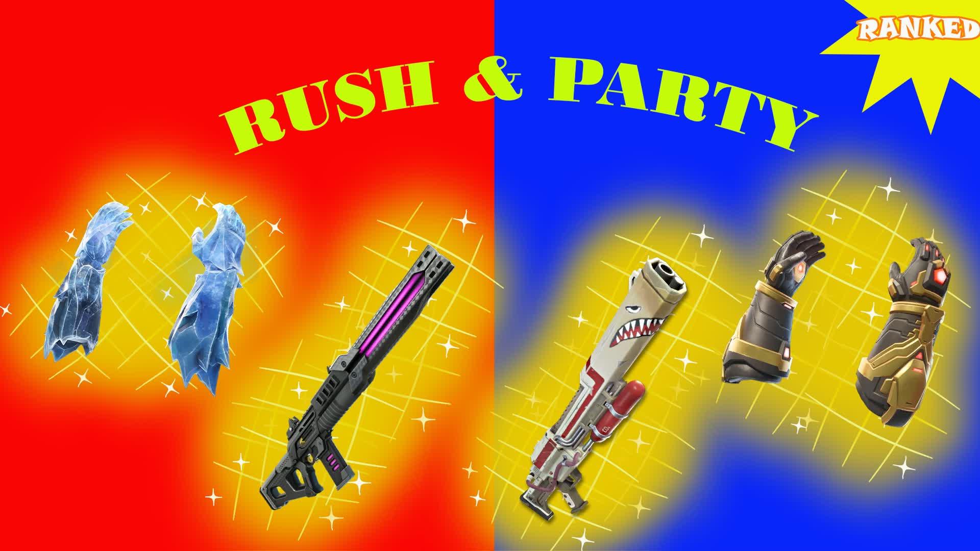 🔵🔴Super Red Vs Blue Rush & Party🔵🔴