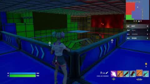 Affrontements rouge vert bleu orange