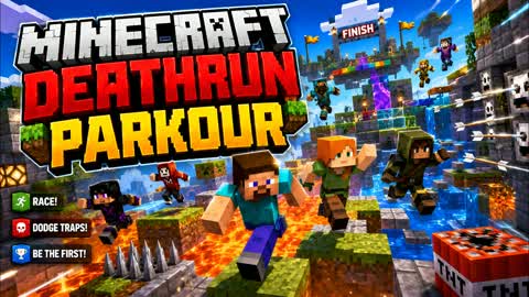 MINECRAFT CRAZY PARKOUR 🤖 DEATHRUN RACE