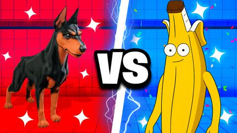 DOG VS BANANIN - RED VS BLUE 🔴🔵