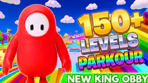 KING 150+ FALL GUYS OBBY PARKOUR🌈