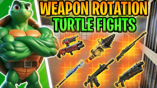 WEAPON ROTATION TURTLE FIGHTS🐢📦
