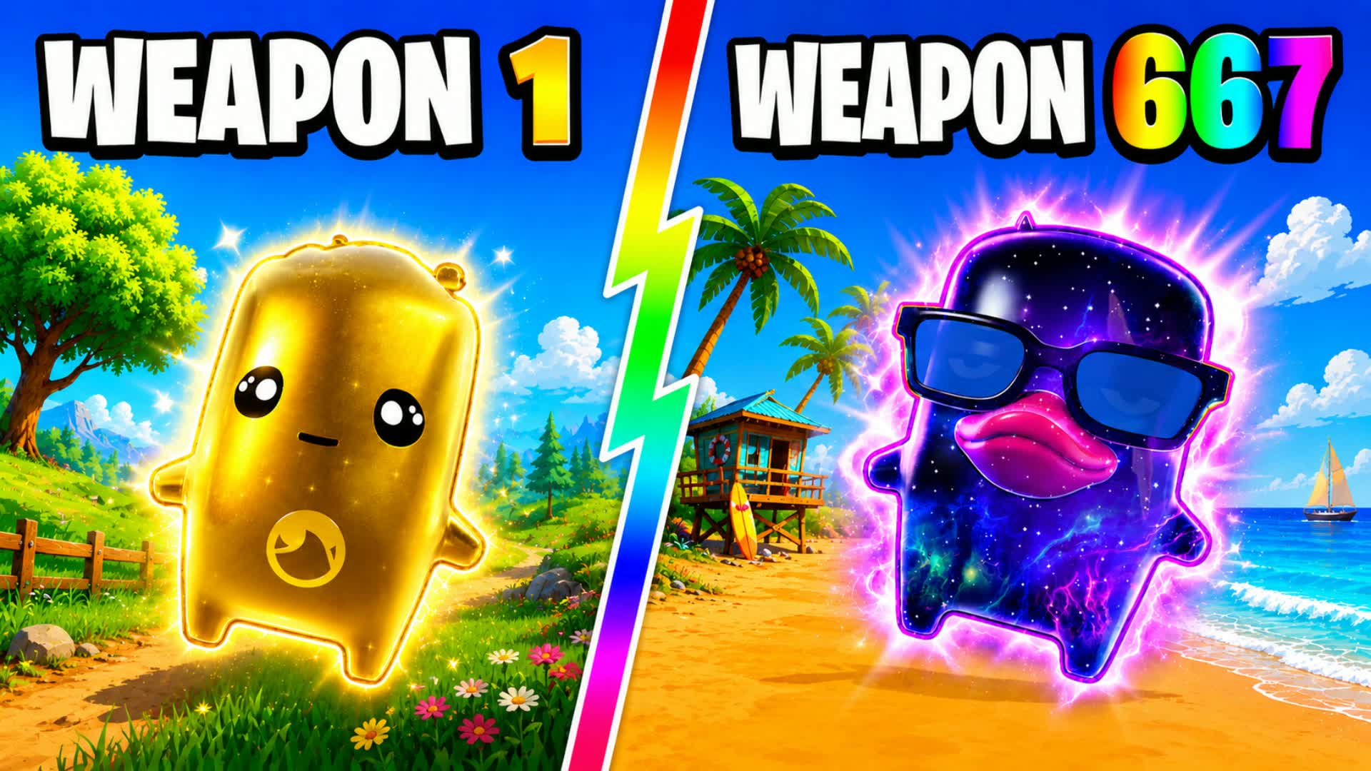 BEACH 🏖️ GUN GAME ONE SHOT FFA 💀 BOT