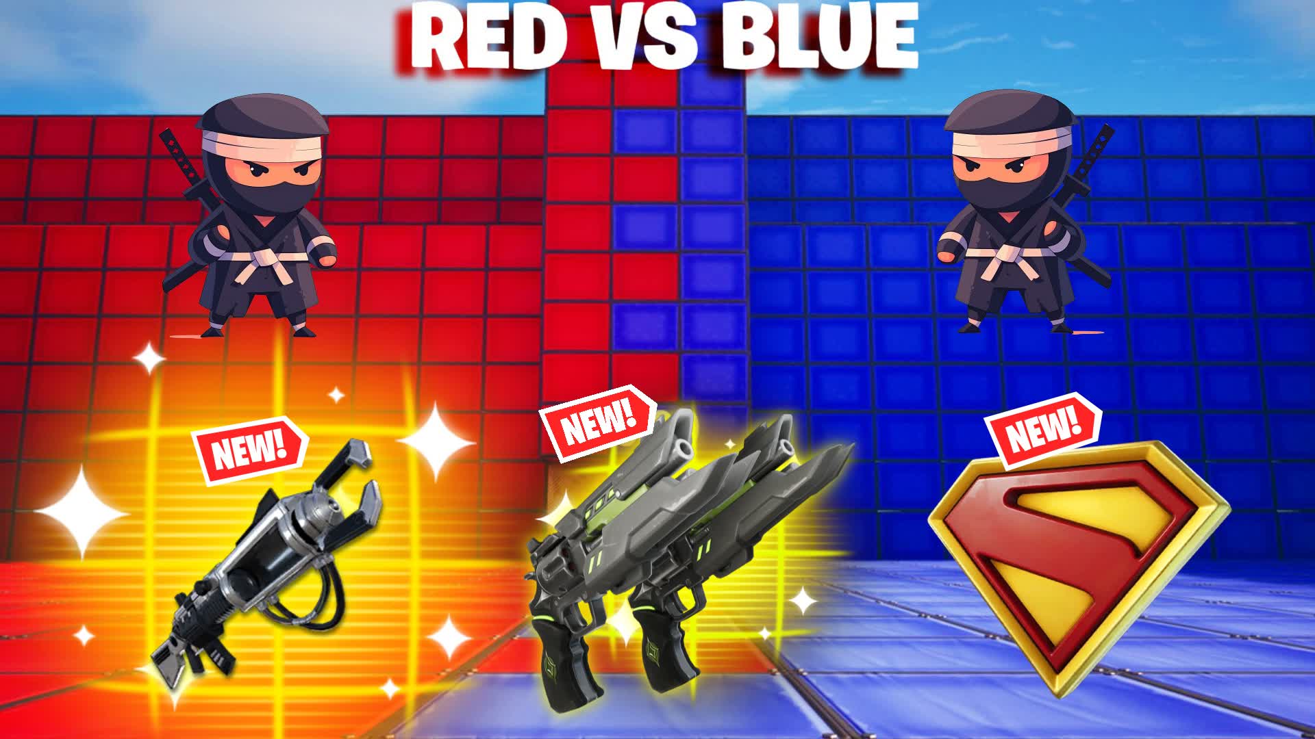 CARS VS WEAPONS RED VS BLUE 🔴🔵