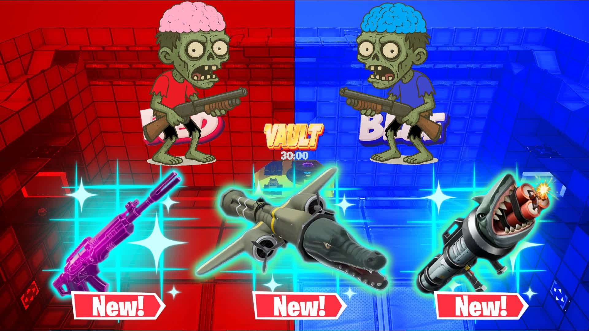 Zombie RED vs BLUE TWDU 🔴🔵
