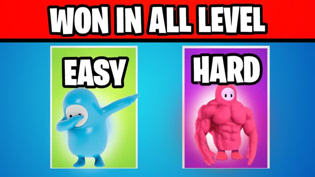 đ Easy vs đŽ Hard - Fall Guys Deathrun
