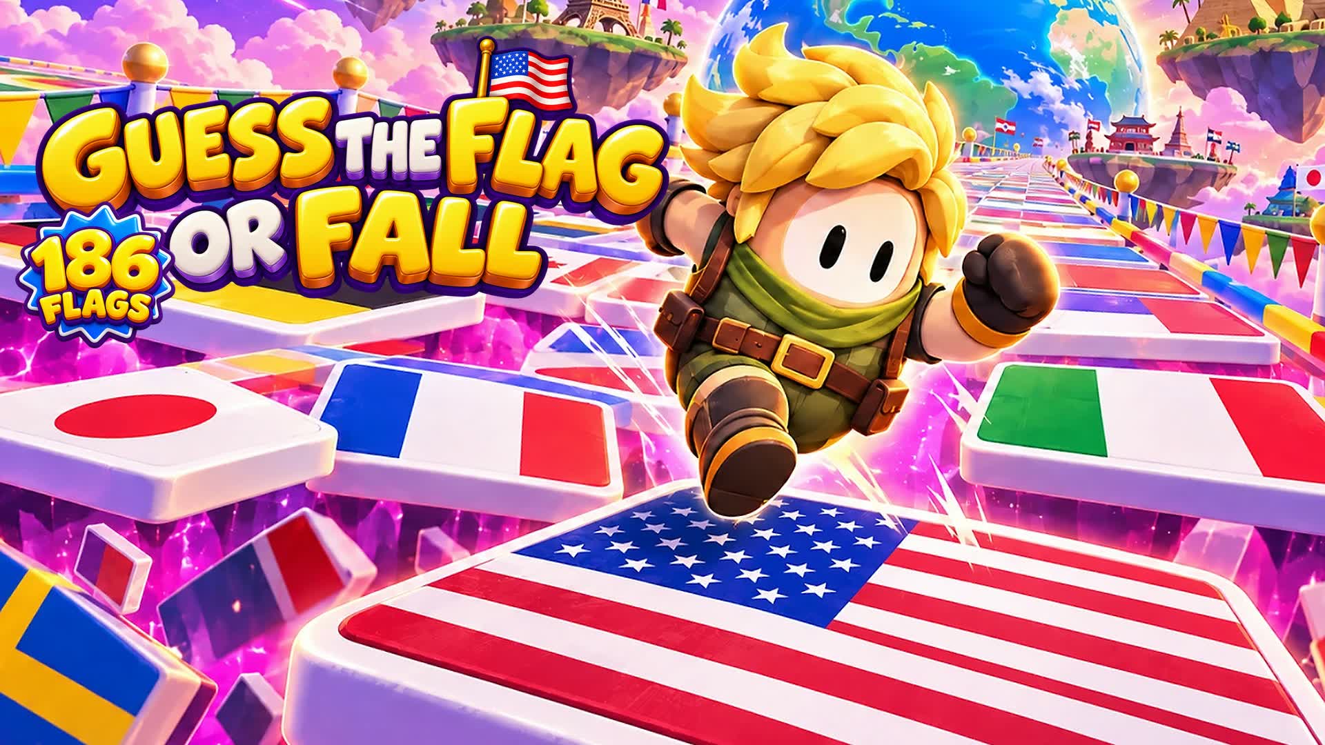 GUESS THE FLAG OR FALL QUIZ PARKOUR OBBY