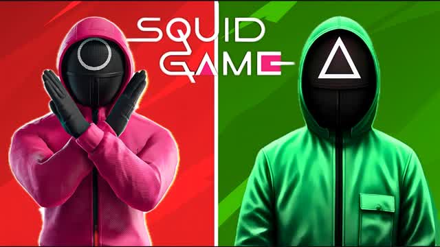 SQUID GAME GUN GAME  RED VS GREEN
