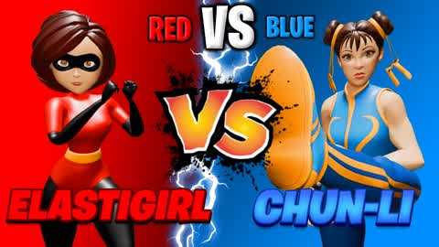 🔵Chun-Li VS🔴Mrs Incredible Mega Ramp🎯