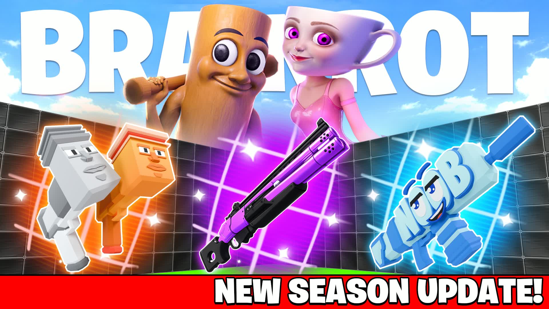 Brainrot 1v1 FFA - All Weapons & Rides