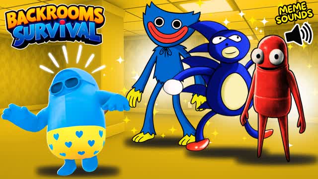 😹 FALL GUYS BACKROOMS - NEXTBOT 👽