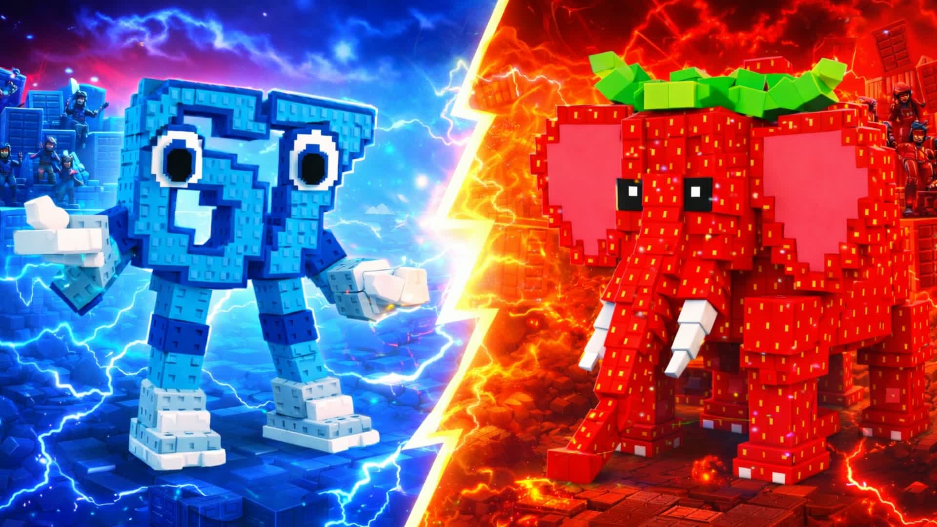 67 VS STRAWBERRY 🔴🔵[RED VS BLUE]