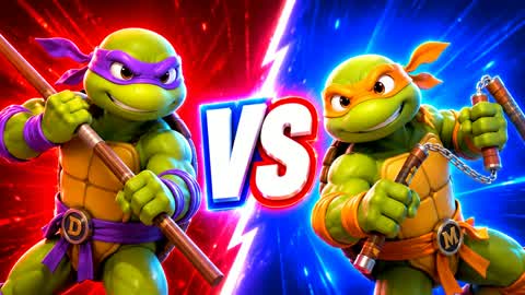 UNC CRAZY RED VS BLUE UNC 🔴🔵 TMNT