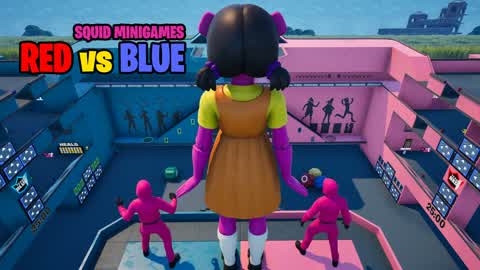 RED VS BLUE 🔴🔵 SQUID MINIGAMES 🦑