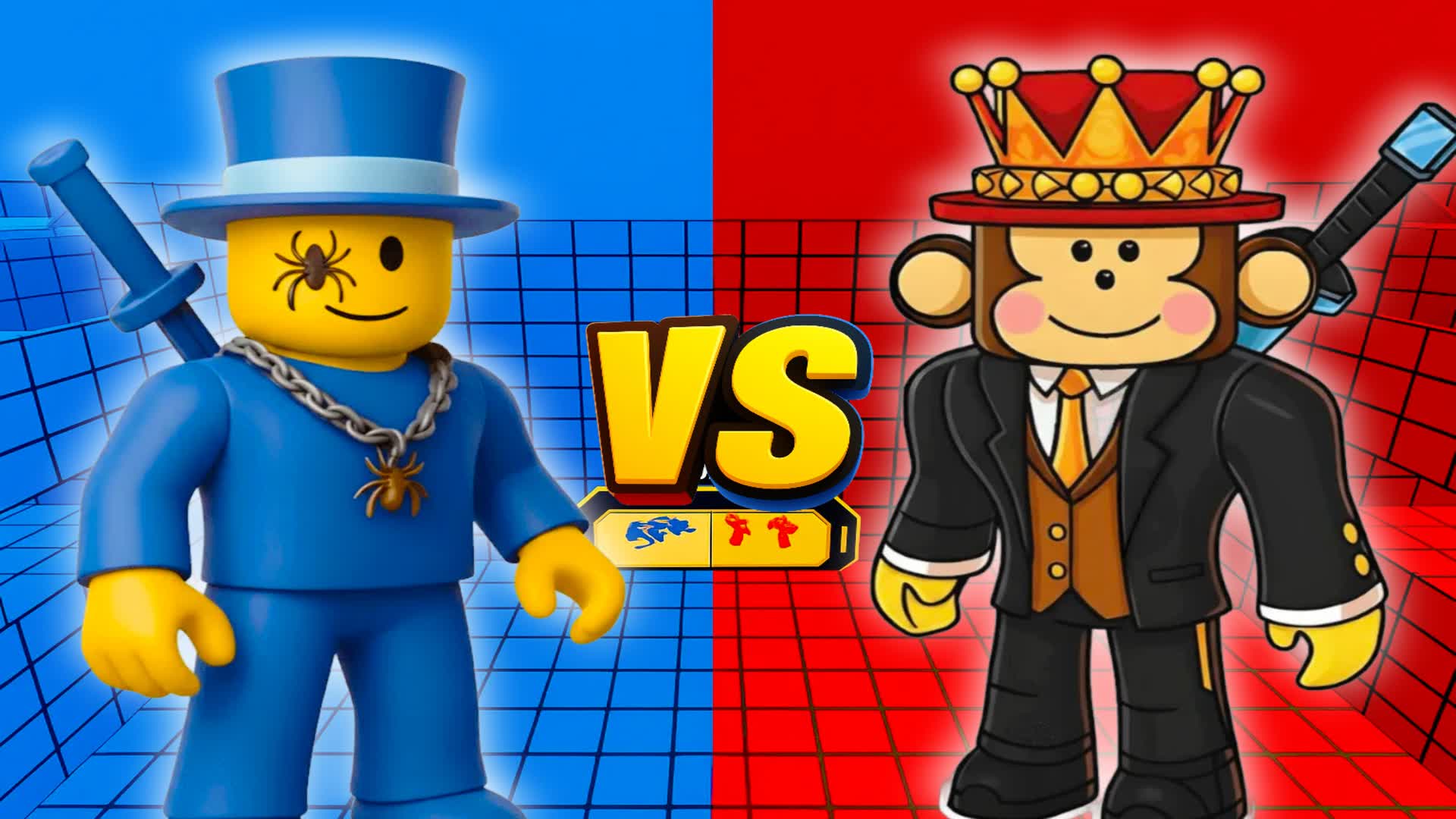 CRAZYY RED VS BLUE🔴🔵 MEGA