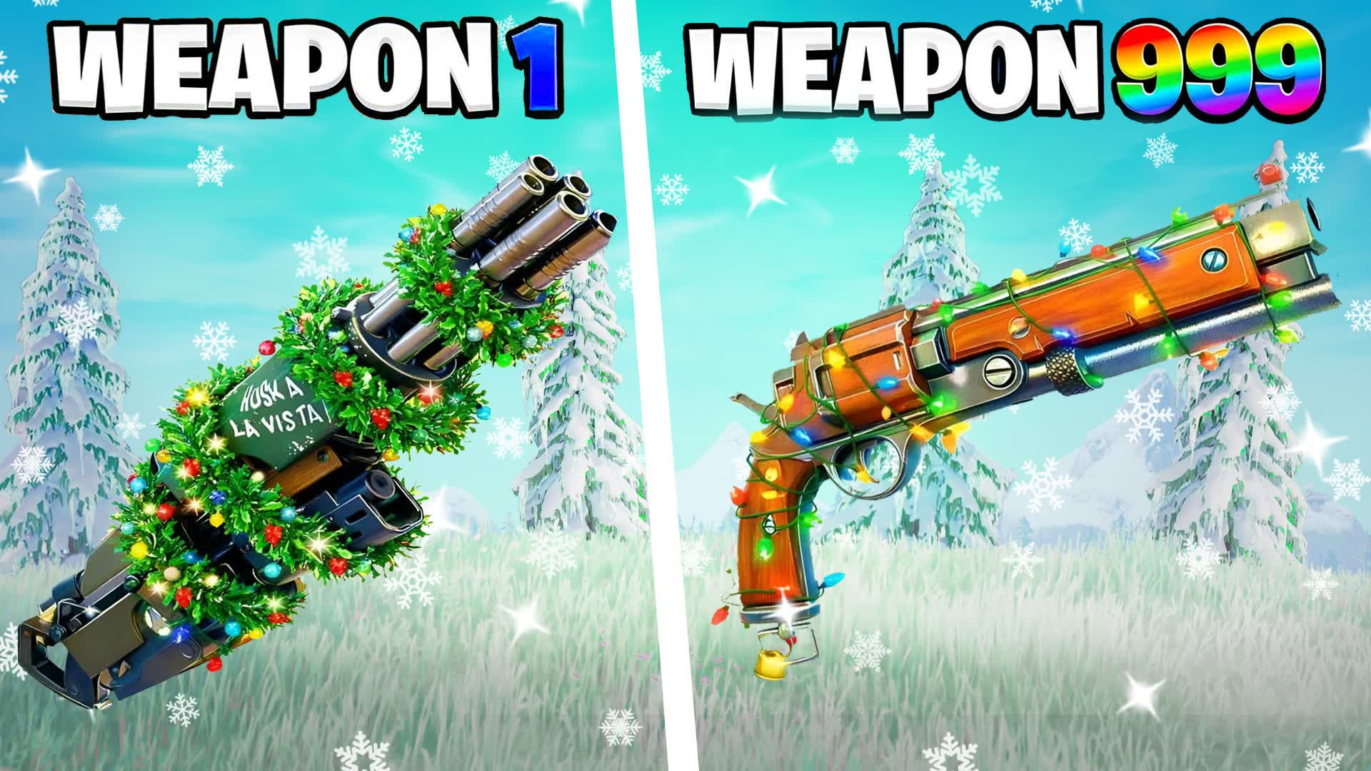 ❄️ WINTER GUN GAME 🔫 ALL WEAPONS🎯1V1V1