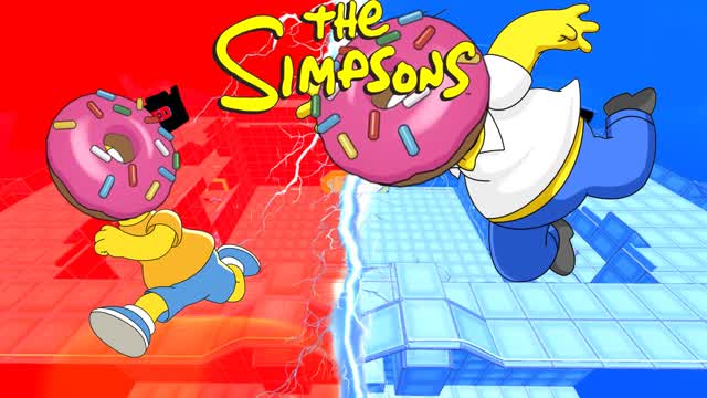 HOMER VS BART 🍩SIMPSONS RED VS BLUE🔴🔵