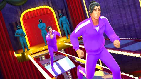 OCTO GAME GLASS BRIDGE 문어 게 OBBY PARKOUR