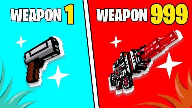 GUN GAME 🎯 ONE SHOT ✨ PIXEL 3D