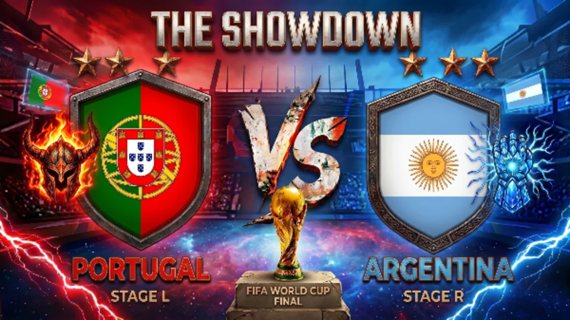 PORTUGAL VS ARGENTINA RED VS BLUE BY RVB