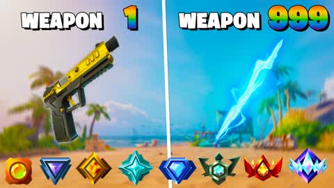 😎GUN GAME 🔫 BEACH ONE SHOT [RANKS]🎯