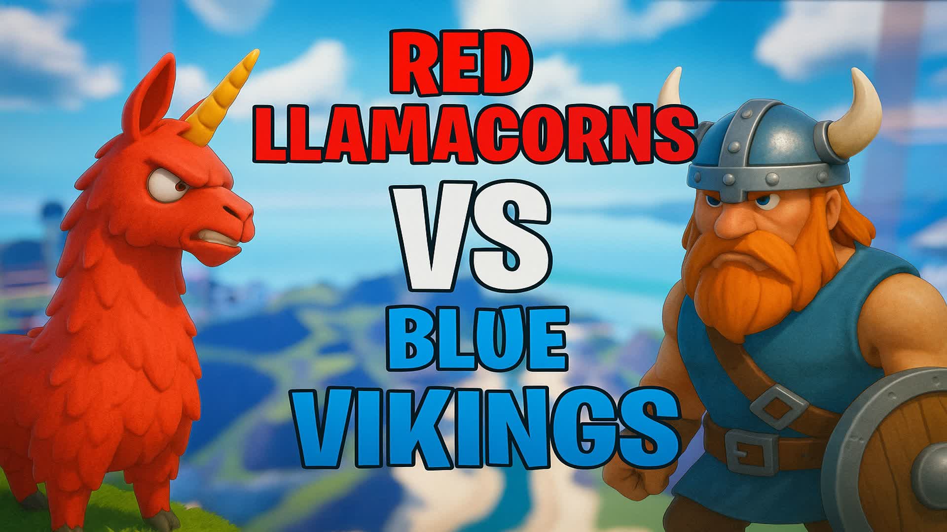 Red Llamacorns VS Blue Vikings