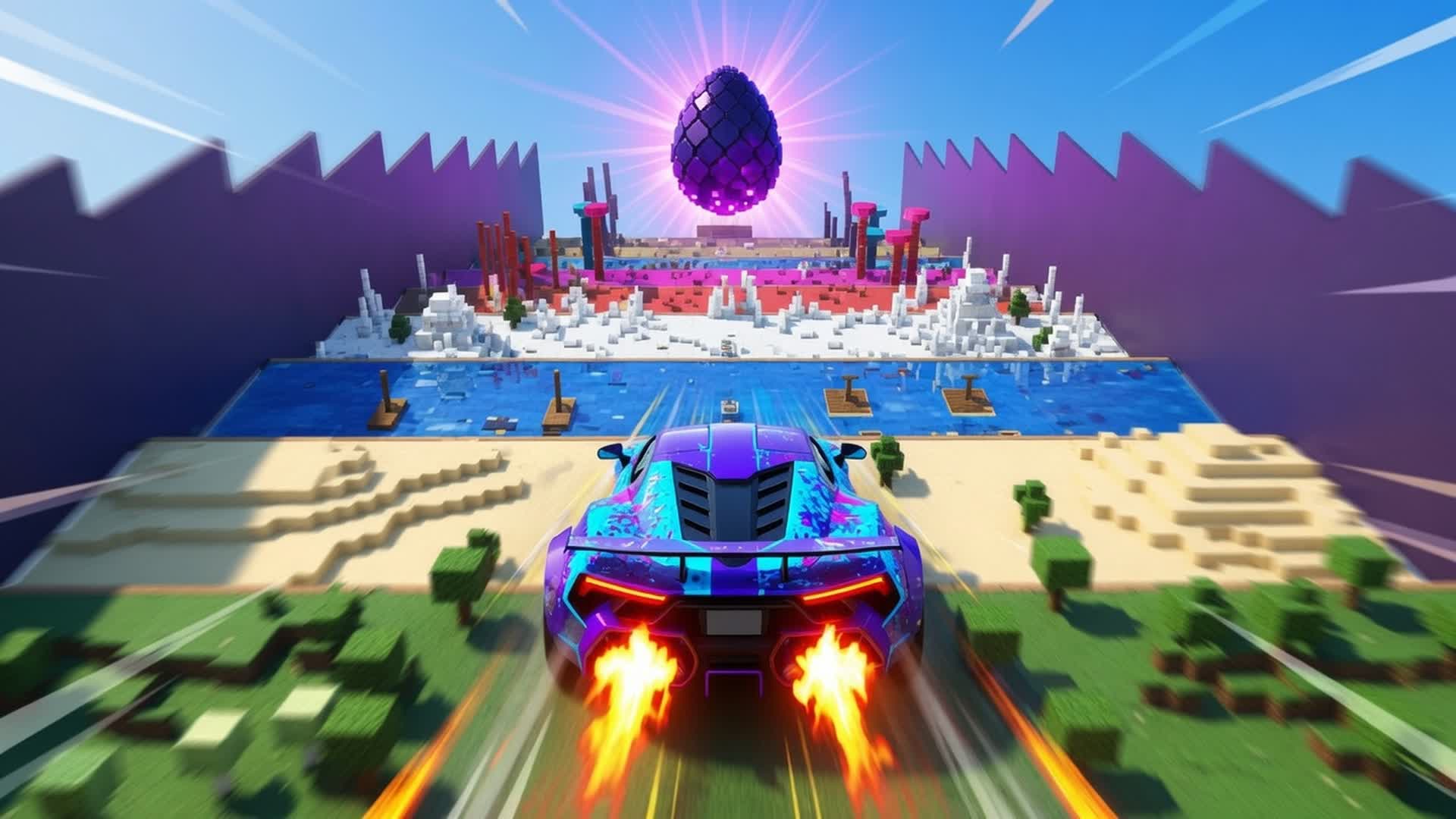 ブロック調の車用メガジャンプ台