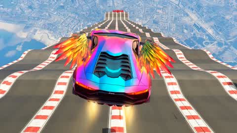 ULTIMATE RAINBOW MEGA RAMP 🌈