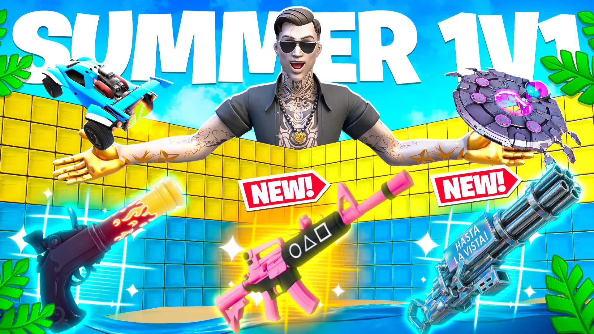 SUMMER 1V1☀️ALL GUNS FREE FOR ALL🏝️
