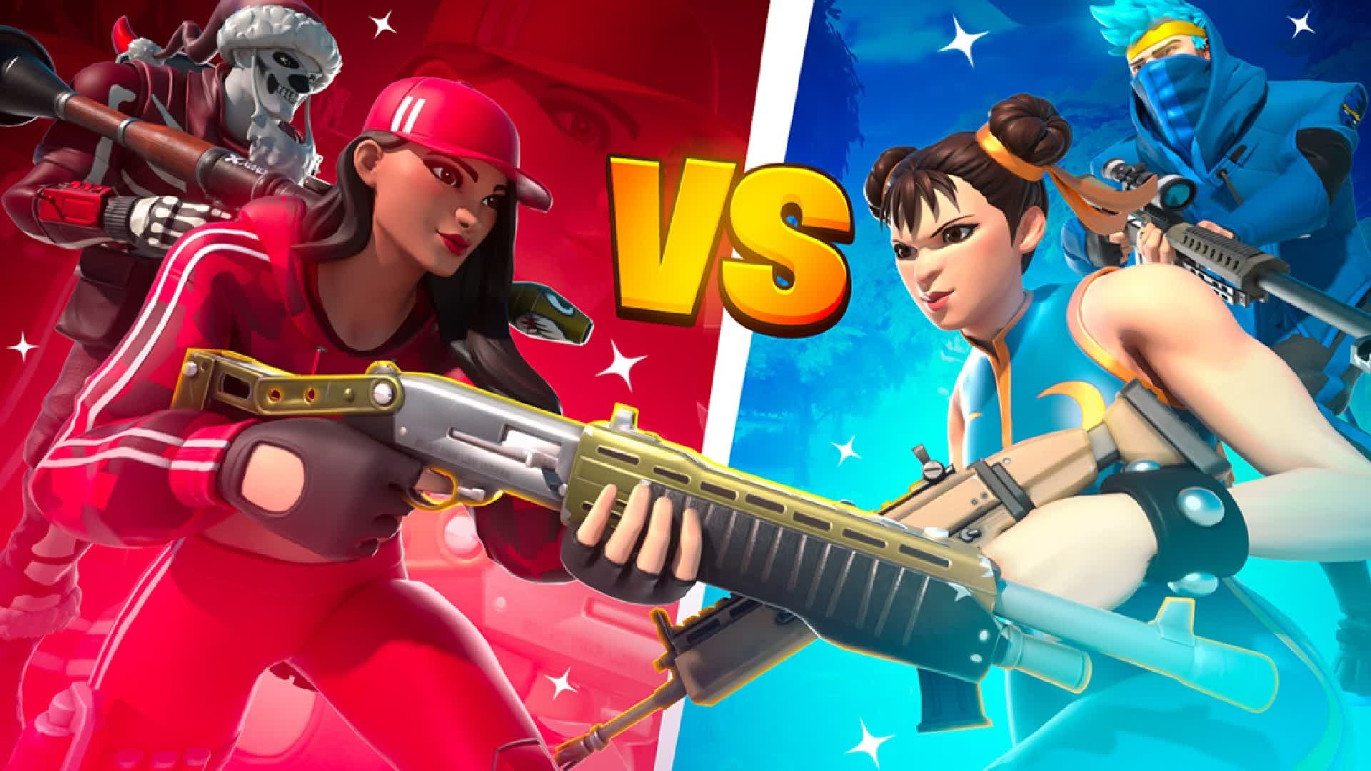 1V1 BUILD FIGHT RED VS BLUE