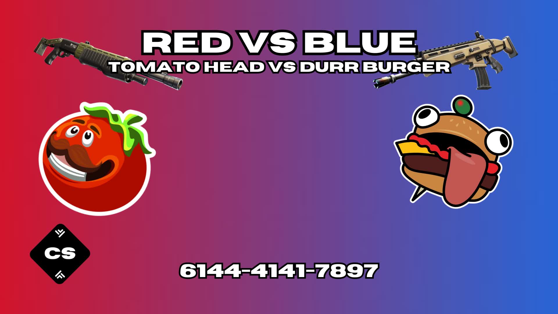 RED VS BLUE (TOMATO HEAD VS DURR BURGER)