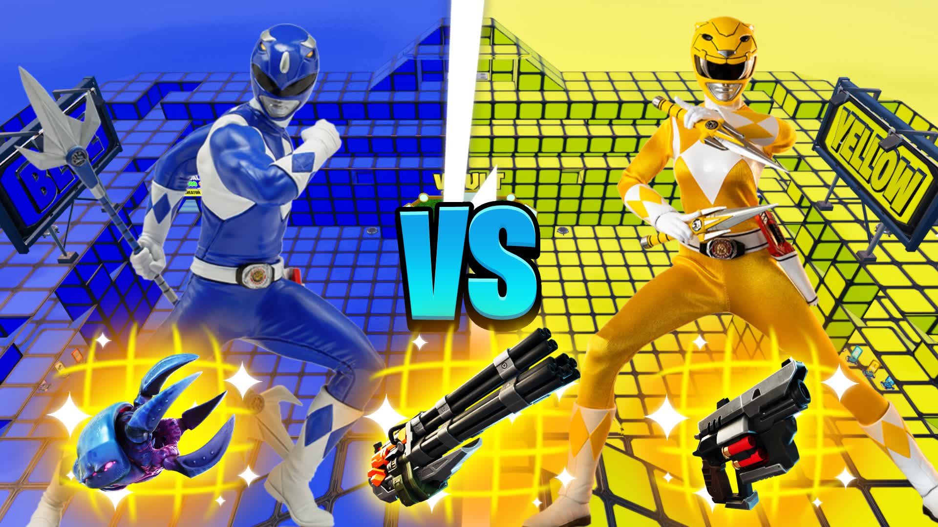 GO GO YELLOW VS BLUE RANGER 3170-3527-9734 by buildmoremaps - Fortnite ...