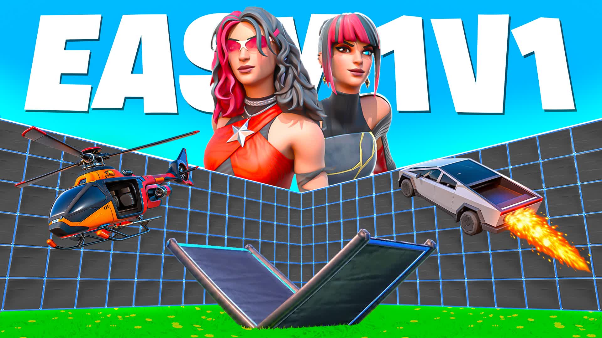 EASY 1V1 FFA - 全銃&乗物 - DCAVA