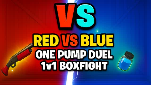 🔴Red vs Blue🔵 1v1 Boxfight – One Pump