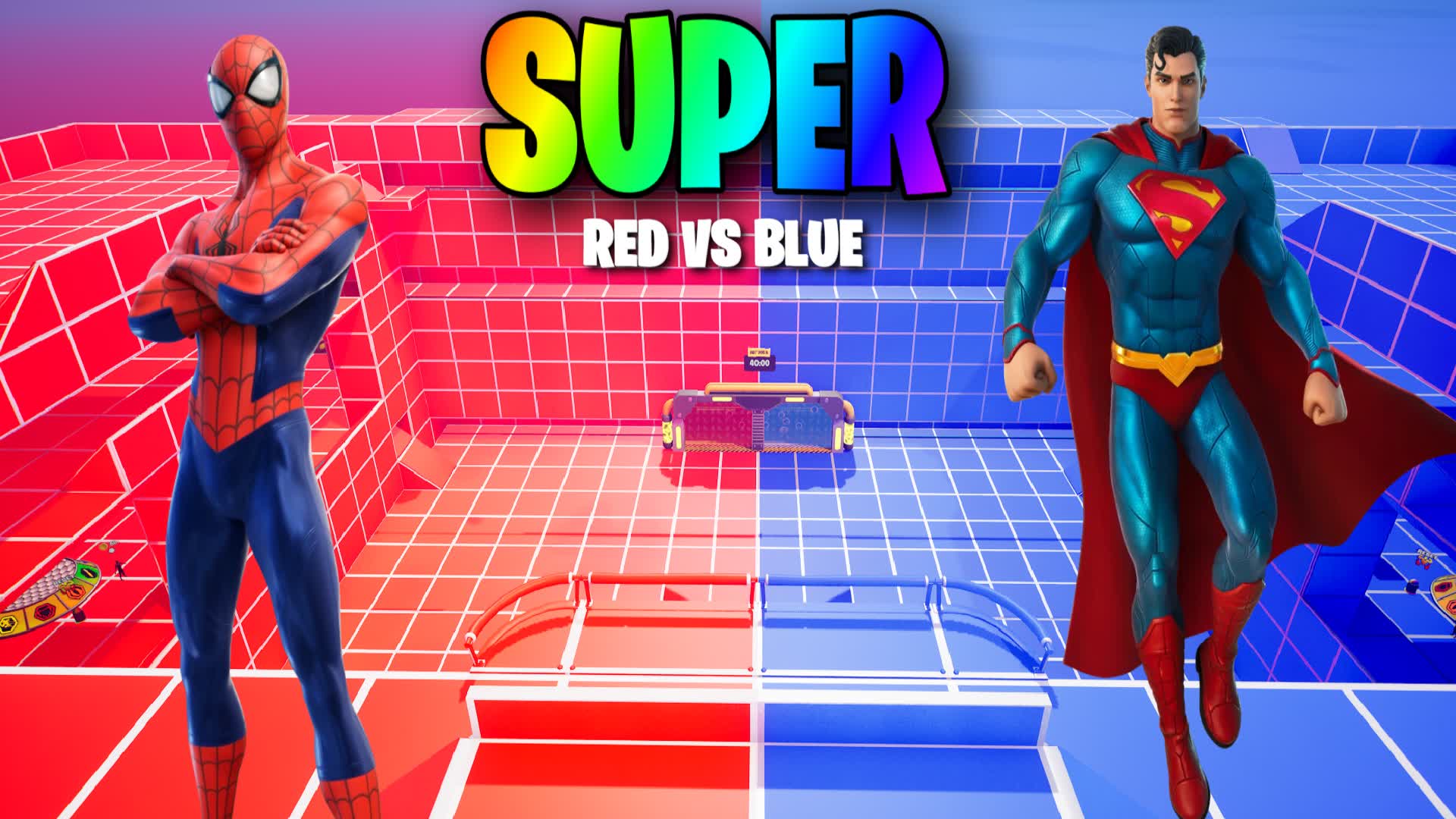 SPIDER MAN🔴 VS SUPER MAN🔵