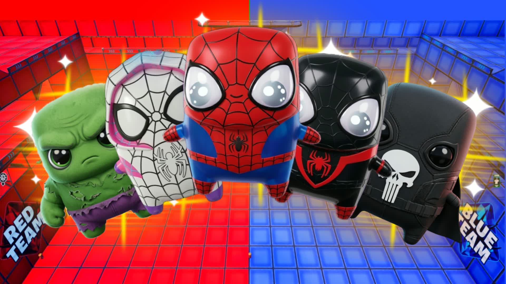 GHOST SPIDER RED VS BLUE