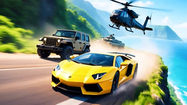 🚗ZOMBIE MILITARY SQUID ISLAND DRIVE🏝️