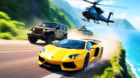 🚗ZOMBIE MILITARY SQUID ISLAND DRIVE🏝️