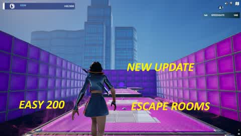 EASY 200 DEATH RUN WITH ESCAPE ROOMS