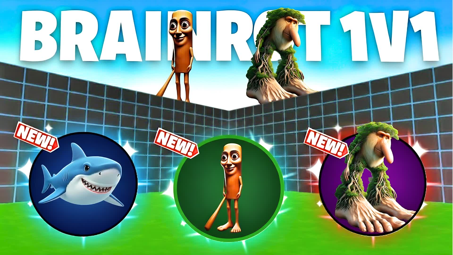 BRAINROT 1V1 FFA - ALL GUNS & RIDES