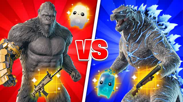 MEGA RED VS BLUE 🔴🔵 GODZILLA VS KONG
