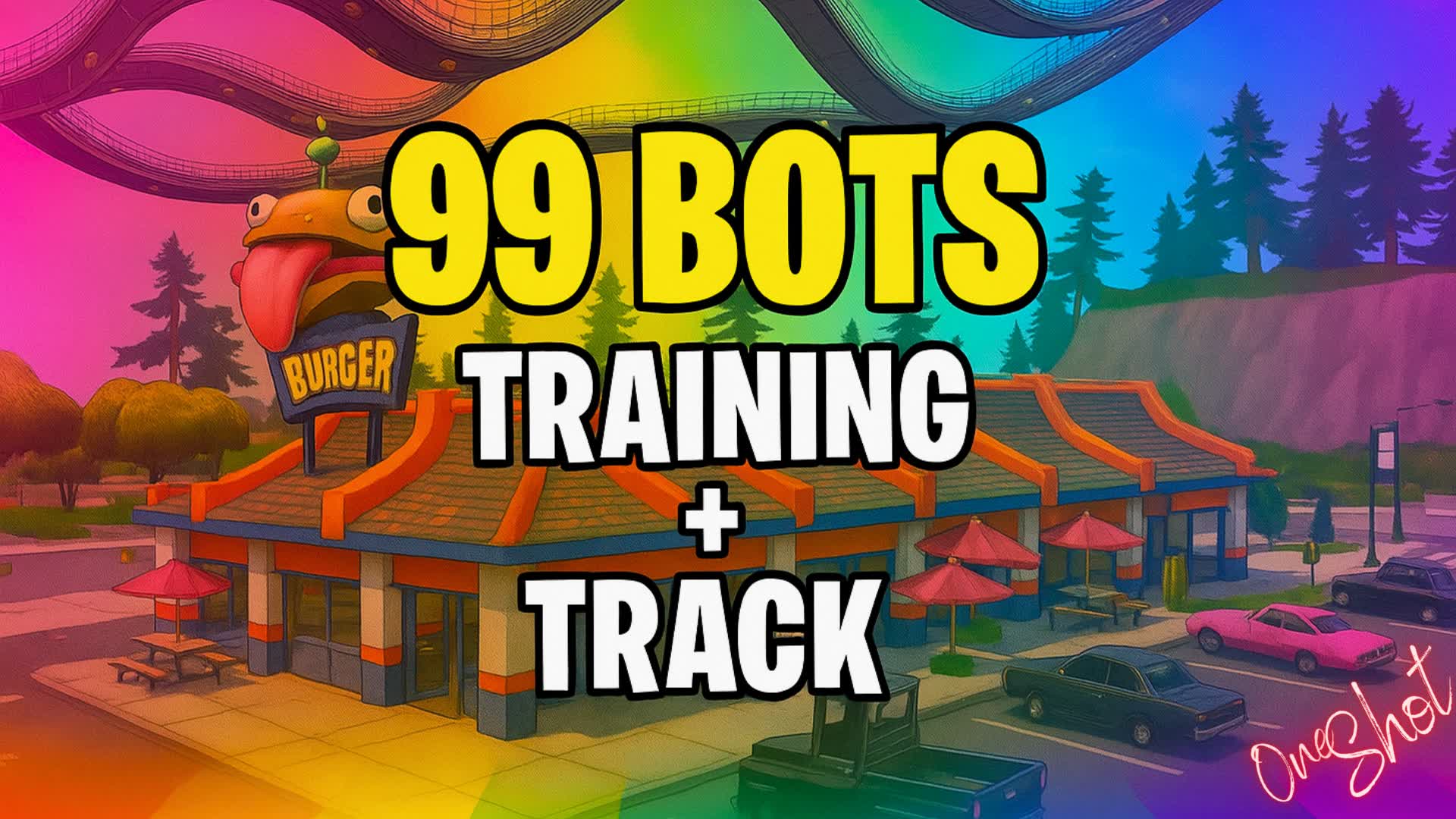 99 BOTS TRAINING FUN  MEGA TRACK  FUN