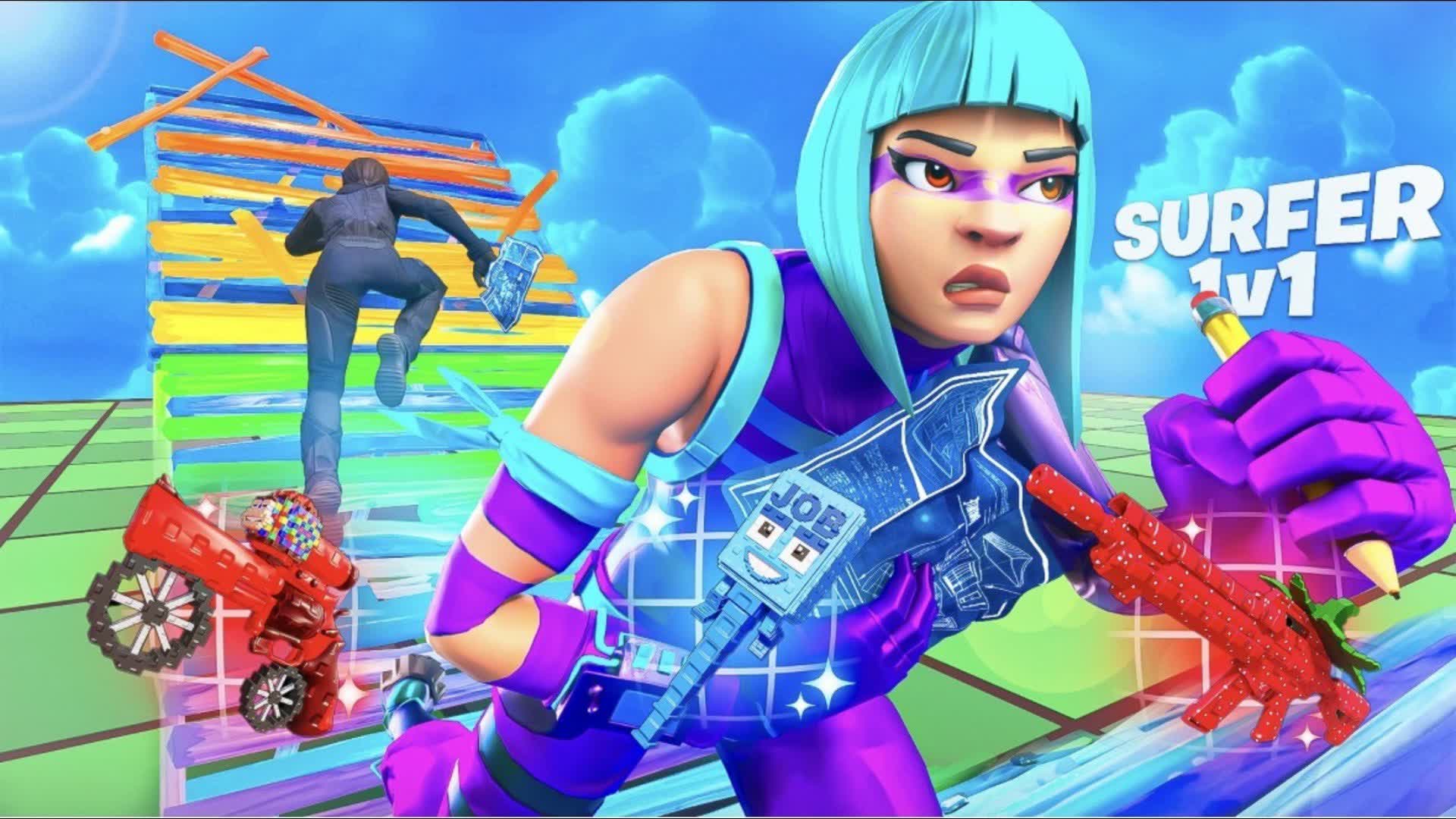 SURFER 1V1 BUILD FIGHTS (200 PUMPS)