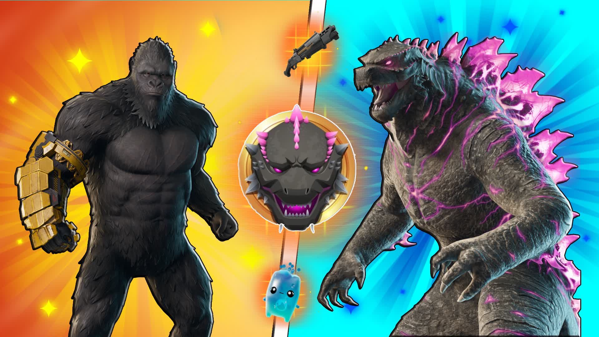 GODZILLA VS KONG 🟡 YELLOW VS BLUE🔵